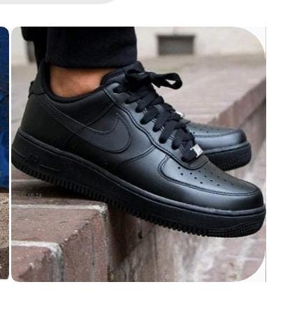 Nike Air Force 1 حذاء باللون الاسود الكامل